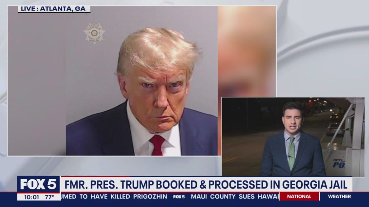 Trump booked and processed in Georgia jail